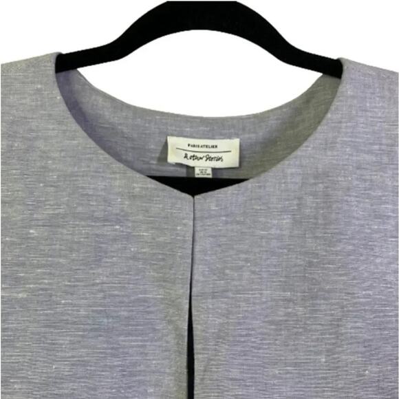 & Other Stories / Paris Atelier Linen Scalloped Blouse, Size 12 - Picture 9 of 15